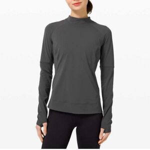 Lululemon Quickflash Pullover Size 6 Graphite Grey